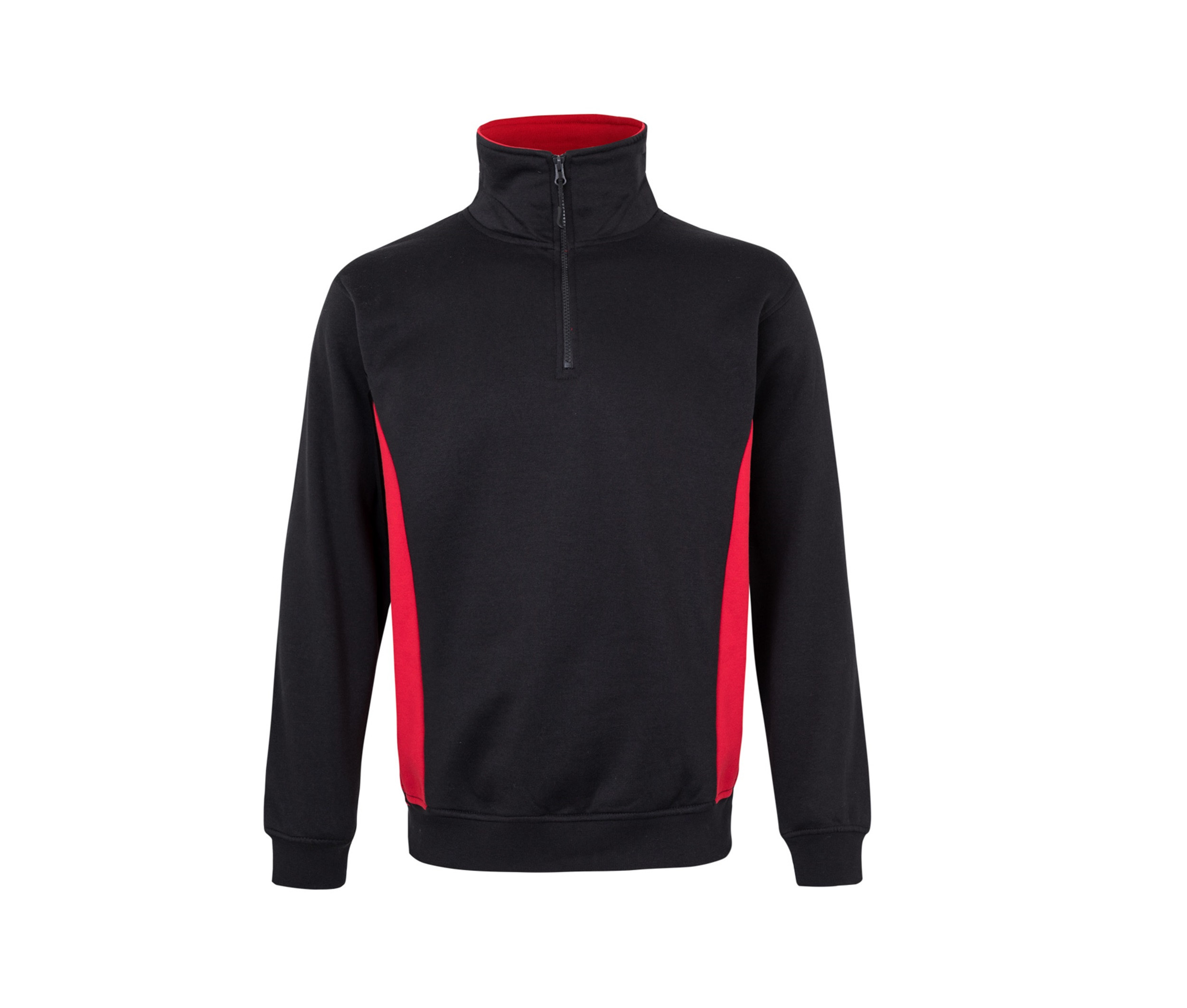 SWEAT BICOLORE COL ZIPPÉ
