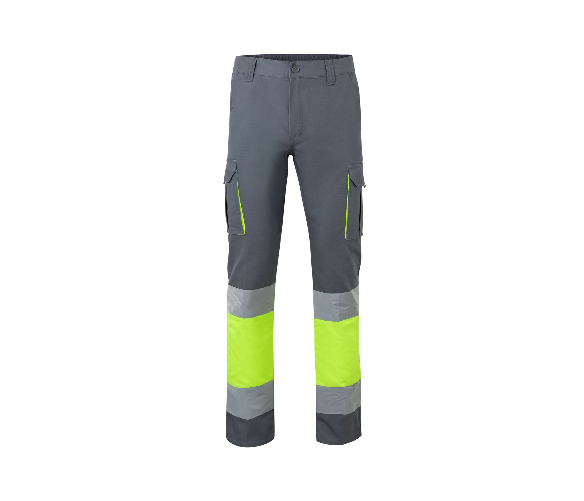 PANTALON 100% COTON BICOLORE MULTIPOCHES